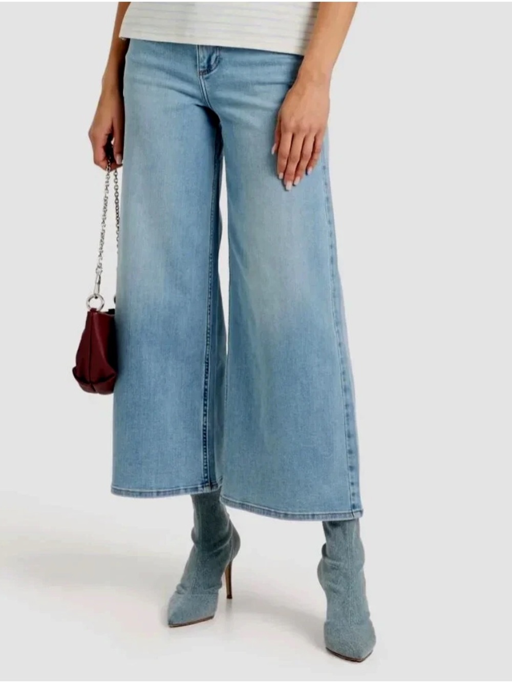 Rag & bone Serena wide leg high rise crop jeans size 29/25